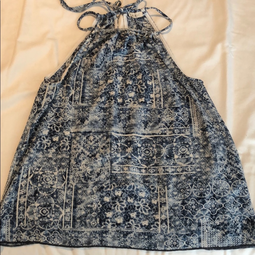 Kanji Rayon halter top size small.